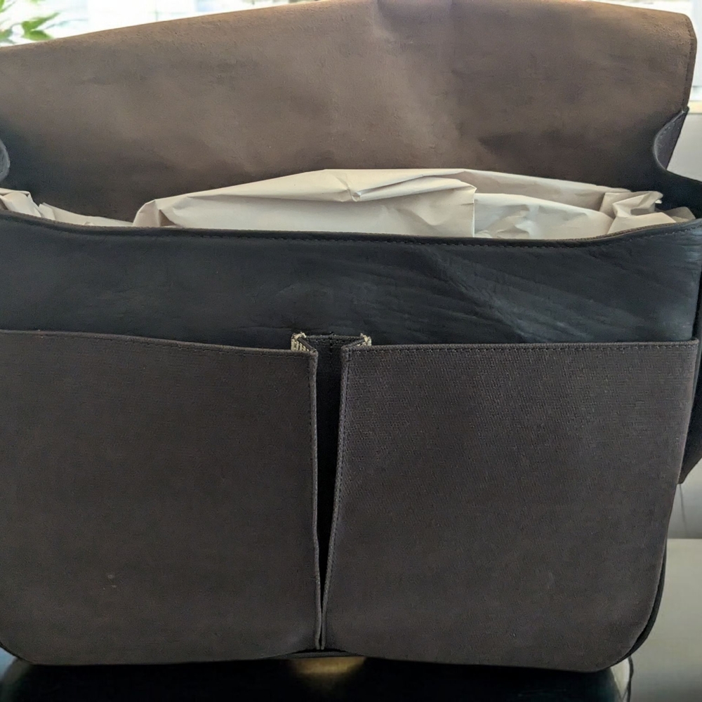 Stylish Brown Nappa Leather Men's Bag